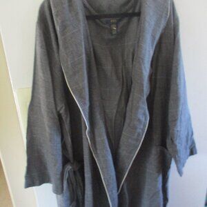 Polo Ralph Lauren Mens Cotton Robe gray stripe belt l xl